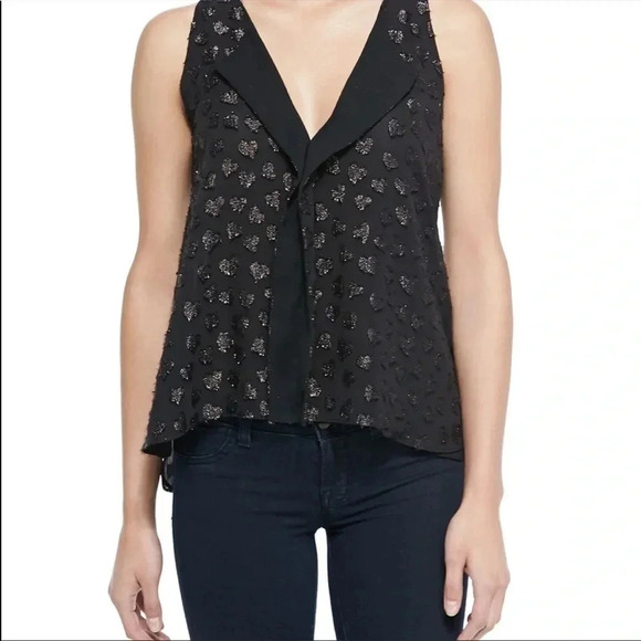 Alice + Olivia metallic heart blouse - Picture 3 of 10